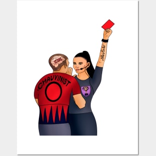 Women Soccer Referee Sets New Rules - Gender Revolution Symbol Art Posters and Art